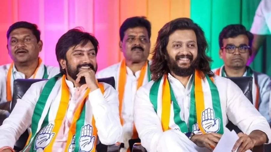 Actor Riteish Deshmukh campaigning in elections Maharashtra