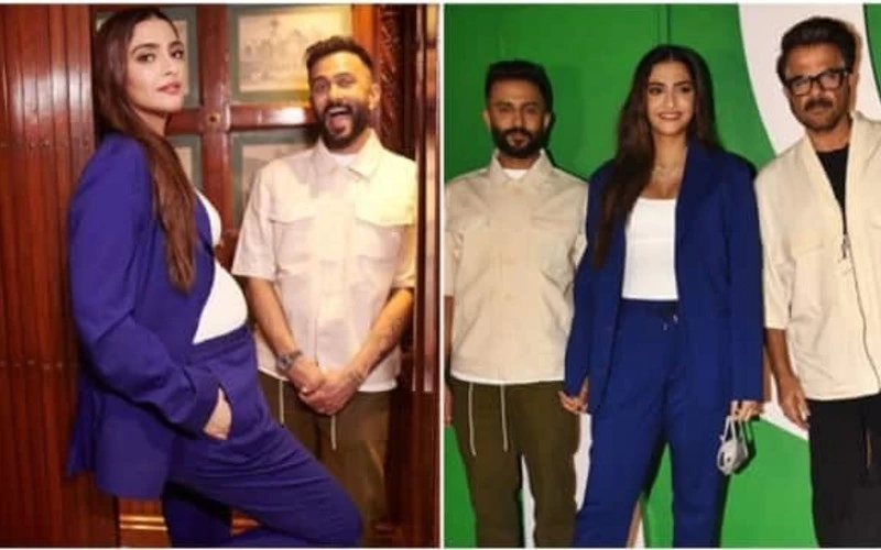 Sonam Kapoor Xnxn - Sonam Kapoor Flaunts Baby bump with Father Anil Kapoor and Husband Anand  Ahuja gets trolled