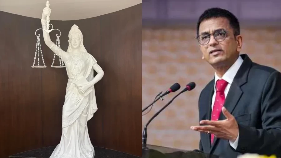 Statue of Goddess of Justice replaced in court