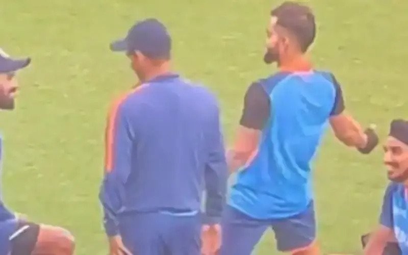 Virat Kohli shows off his dance moves during Team India practice session